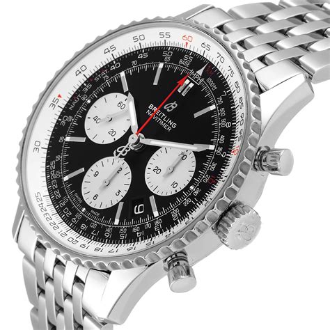 Breitling Navitimer 01 Black Dial Stainless Steel Men's Watch 